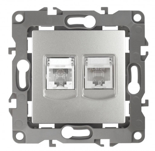 Розетка комбинированная RJ45+RJ11 ЭРА 12 12-3109-03 Б0018250