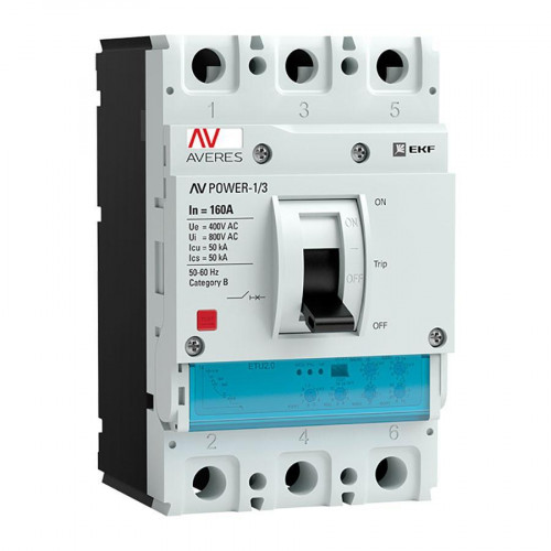 Автоматический выключатель AV POWER-1/3 160А 50kA ETU2.2 mccb-13-160-2.2-av