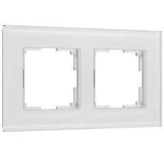 Рамка Werkel Senso на 2 поста белый стекло soft-touch W0023101 4690389200359