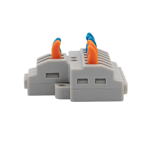 Клемма СМК 2х3 проходная разветвительная 2 полюса, с монтажной площадкой (1 ввод, 3 вывода на полюс), (5 шт./уп.) REXANT 07-5234-05