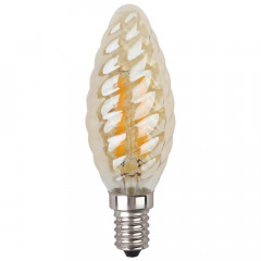 Лампа светодиодная филаментная ЭРА E14 5W 2700K золотая F-LED BTW-5W-827-E14 gold Б0027941