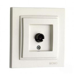 ТВ-розетка концевая Mono Electric Despina экран слоновая кость 102-010005-138