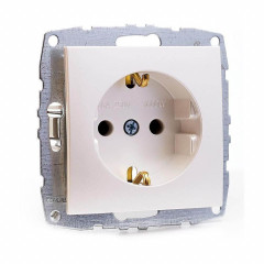 Розетка 2К+З Mono Electric Despina/ Larissa 16A 250V винтовое подключение жемчуг 500-002521-117