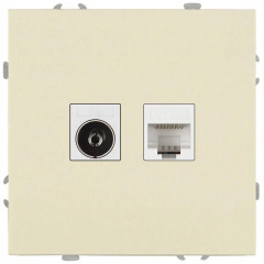 Розетка ЭРА Galaxy 15-3110-02 комбинированная RJ45+TV IP20 слоновая кость Б0070778