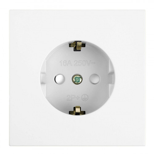 Розетка 1-местная с защитной шторкой с/з (механизм), Stekker, 250В, 16А Мия, RST16-3110-01, белая магнолия 50440