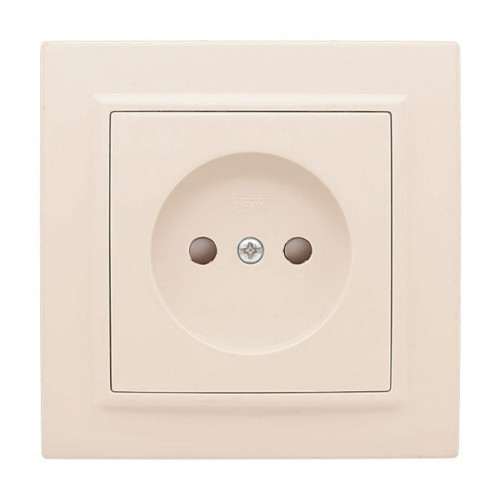 Розетка 1-мест. СП б/з 10 А с защ. штор. бежевый Минск EKF ERR10-022-200