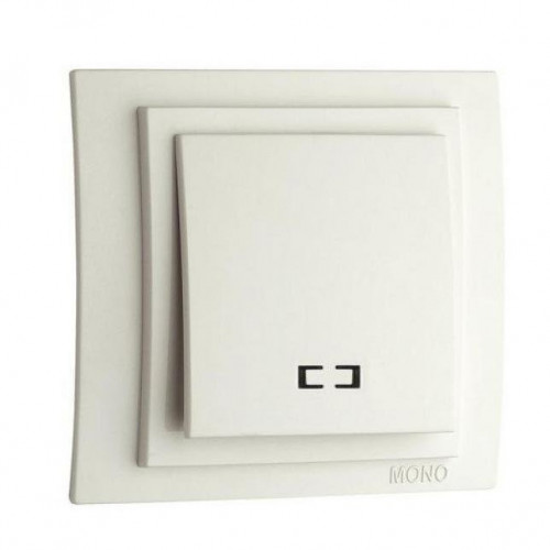 Выключатель Mono Electric Despina/ Larissa одноклавишный с подсветкой слоновая кость 500-000125-101