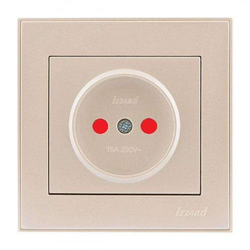 Розетка с защитой от детей Lezard Rain белый жемчуг 703-3030-124