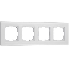 Рамка Werkel Senso на 4 поста белый стекло soft-touch W0043101 4690389200458