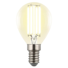 Лампа светодиодная Uniel E14 4W 3000K прозрачная LED-G45-4W/3000K/E14/CL GLY01TR UL-00011938