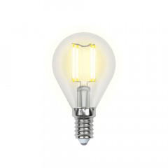 Лампа светодиодная филаментная Uniel E14 5W 4000K LED-G45-5W/NW/E14/CL/DIM GLA01TR UL-00002870