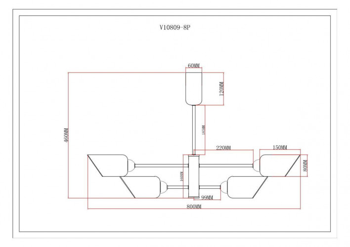 Потолочная люстра Moderli Avery V10809-8P