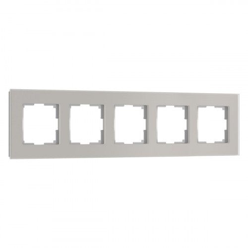 Рамка Werkel Senso на 5 постов дымчатый стекло soft-touch W0053117 4690389214301