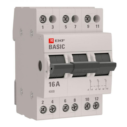 Трехпозиционный переключатель 3P 16А EKF Basic tps-3-16