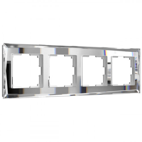 Рамка на 4 поста Werkel Diamant зеркальный W0041220 4690389158858