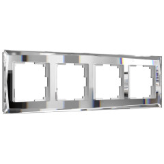 Рамка на 4 поста Werkel Diamant зеркальный W0041220 4690389158858