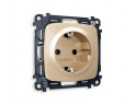 Комплект механизма электрической розетки AMBRELLA VOLT OMEGA Шампань с/з на винтовых зажимах QUANT (OP6060, VM141) MO606010