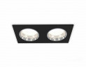 Комплект встраиваемого светильника Ambrella light Techno Spot XC6526003 SBK/PSL черный песок/серебро полированное (C6526, N6112)