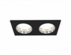 Комплект встраиваемого светильника Ambrella light Techno Spot XC6526003 SBK/PSL черный песок/серебро полированное (C6526, N6112)