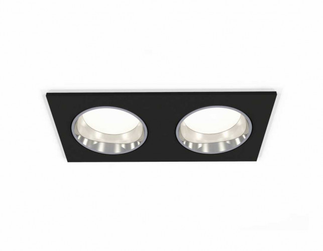 Комплект встраиваемого светильника Ambrella light Techno Spot XC6526003 SBK/PSL черный песок/серебро полированное (C6526, N6112)