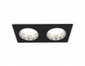 Комплект встраиваемого светильника Ambrella light Techno Spot XC6526003 SBK/PSL черный песок/серебро полированное (C6526, N6112)