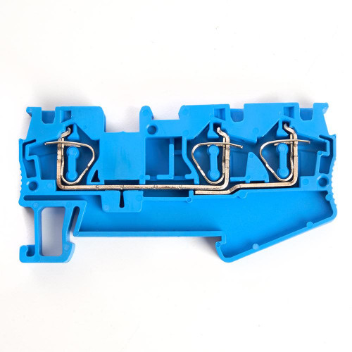 Зажим пружинный, 3-проводной проходной ЗНИ - 4.0 (JXB ST 4), синий Stekker 39970