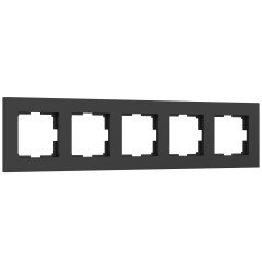 Рамка Werkel Slab на 5 постов черный софт W0052908 4690389207907