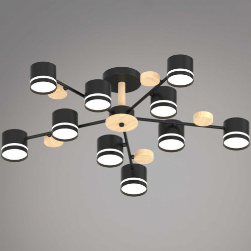 Люстра Reluce 68730-0.3-10 GX53 BK+WOOD