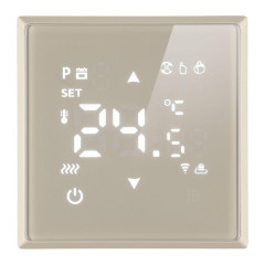 Терморегулятор Wi-Fi (механизм), Stekker, 250В, 3500Вт Эмили, RSW00-5119-08, кашемир, soft touch 50427