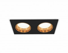 Комплект встраиваемого светильника Ambrella light Techno Spot XC6526004 SBK/PYG черный песок/золото желтое полированное (C6526, N6113)