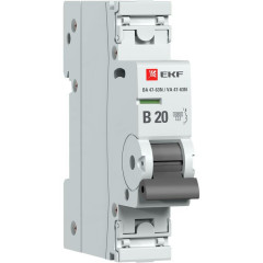 Автоматический выключатель 1P 20А (B) 6кА ВА 47-63N EKF PROxima M636120B
