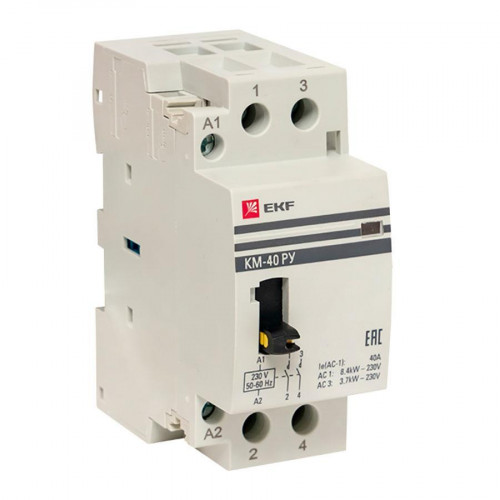 Контактор модульный КМ РУ 40А 2NO (2 мод.) EKF PROxima km-2m-40-20