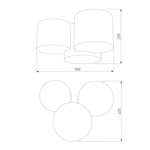 Потолочный светильник TK Lighting 3445 Mona Black/Gold