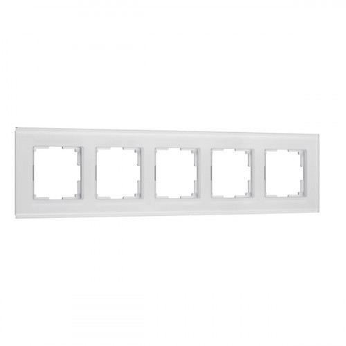 Рамка Werkel Senso на 5 постов белый стекло soft-touch W0053101 4690389214271