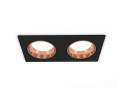 Комплект встраиваемого светильника Ambrella light Techno Spot XC6526005 SBK/PPG черный песок/золото розовое полированное (C6526, N6114)