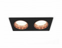 Комплект встраиваемого светильника Ambrella light Techno Spot XC6526005 SBK/PPG черный песок/золото розовое полированное (C6526, N6114)