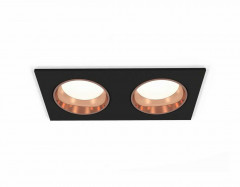 Комплект встраиваемого светильника Ambrella light Techno Spot XC6526005 SBK/PPG черный песок/золото розовое полированное (C6526, N6114)