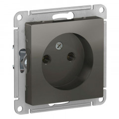 Розетка 2К Systeme Electric AtlasDesign 16A 250V сталь ATN000941
