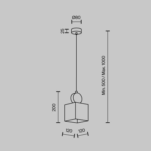 Подвесной светильник Modelux Modestyle MS.163.210 BS