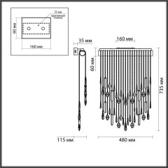 Настенный светодиодный светильник Odeon Light Exclusive Hall Afina 5420/24WL