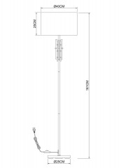 Торшер Arte Lamp Taygeta A4097PN-1CC