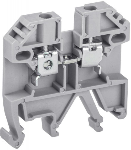 Зажим наборный изолированный (винтовой) ЗНИ - 6,0 (JXB 6), серый, Stekker 39356
