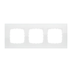 Рамка LK Studio 3-постовая, натуральное стекло (белый) LK80 844313-1