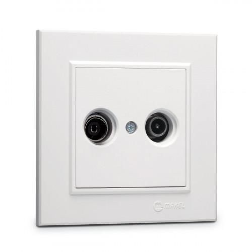 Розетка тv и радио проходной7 db Makel Karea 56001060