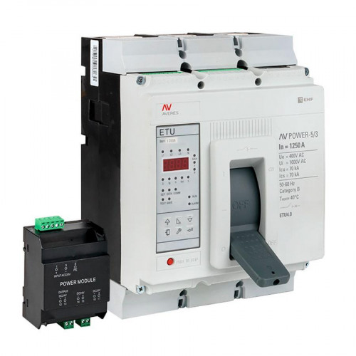 Автоматический выключатель AV POWER-5/3 1250А 70kA ETU4.2 EKF AVERES mccb-53-1250M-4.2-av