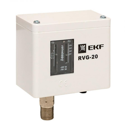 Реле избыточного давления EKF RVG-20-0,6 (0,6 МПа) RVG-20-0,6