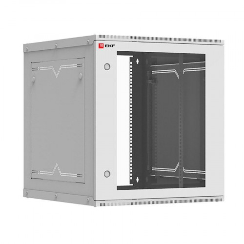 Шкаф телекоммуникационный настенный разборный 12U (600х650) дверь стекло, Astra серия EKF PROxima ITB12G650D