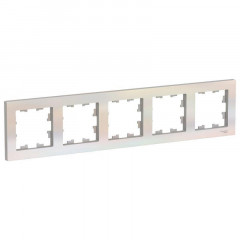 Рамка 5-постовая Systeme Electric AtlasDesign жемчужная ATN000405