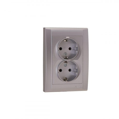 Розетка двойная с/з ( новый дизайн) Makel Defne 42065057