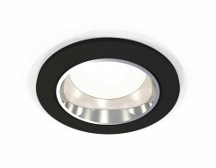 Комплект встраиваемого светильника Ambrella light Techno Spot XC6513003 SBK/PSL черный песок/серебро полированное (C6513, N6112)